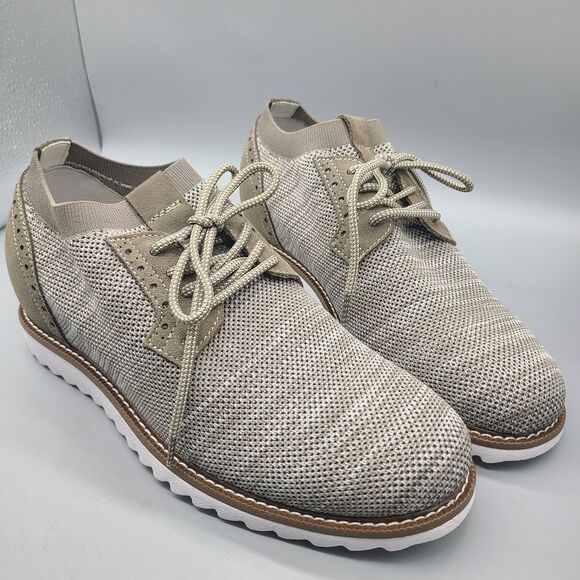 CALTO Mens Invisible Height Increasing Elevator Shoes Beige Lightweight sz 7 NEW main image 10
